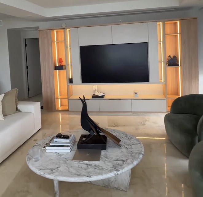 Illuminated Entertainment Wall